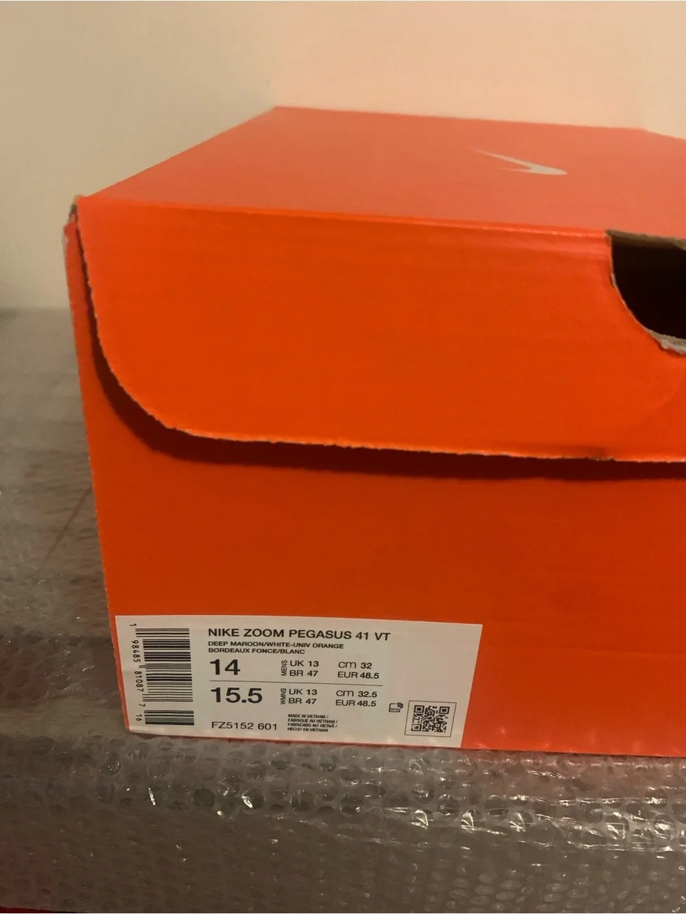 Nike Air Zoom Pegasus 41 Virginia Tech FZ5152-600 - Men’s Size 14
